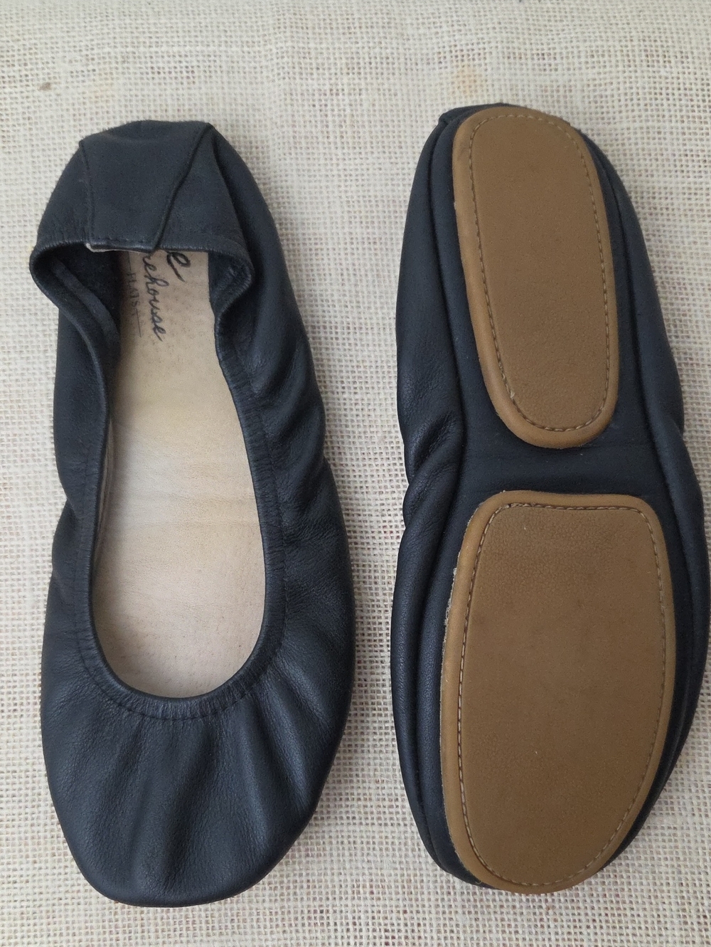 The Storehouse The ORIGINAL Split Sole Black Leather Ballet Flats Sz8